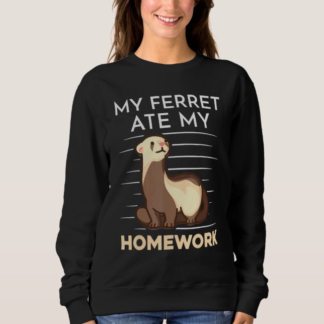 Camiseta Homework Eating Excuse Quote For Student Ferret (Frente)