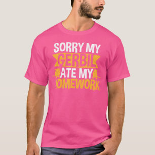 Camiseta Homework School Funny Gerbil