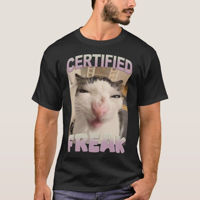 Camiseta Homicídio De Gato Louco E Engraçado Humor De Pet (Frente)