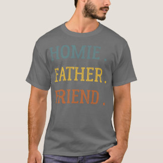 Camiseta Homie Padre Amigo Colorful Vintage Dia de os pais