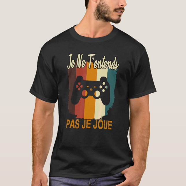 Camiseta Homme Retro Gaming Je Ne T'entends Pas Je Joue (Frente)