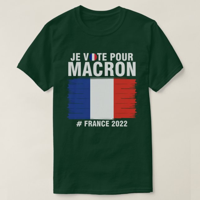 Camiseta Homme tee Emmanuel Macron TShirt (Frente do Design)