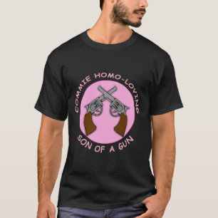 Camiseta Homo do Commie que ama o filho de uma arma