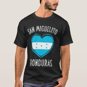 Camiseta Honduras Flag Heart San Miguelito