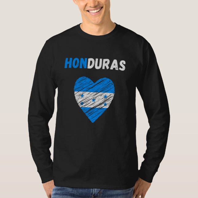 Camiseta Honduras Flag Holiday Honduras Heart Honduran Flag (Frente)