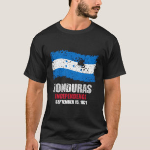 Camiseta Honduras Flag T Mostra Independência Hondurenha