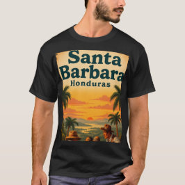 Camiseta  Honduras Santa Barbara Retro poster