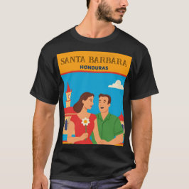 Camiseta Honduras Santa Barbara Retro poster