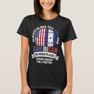 Camiseta Hondurenho americano sabe Lugar Sinalizador Hondur