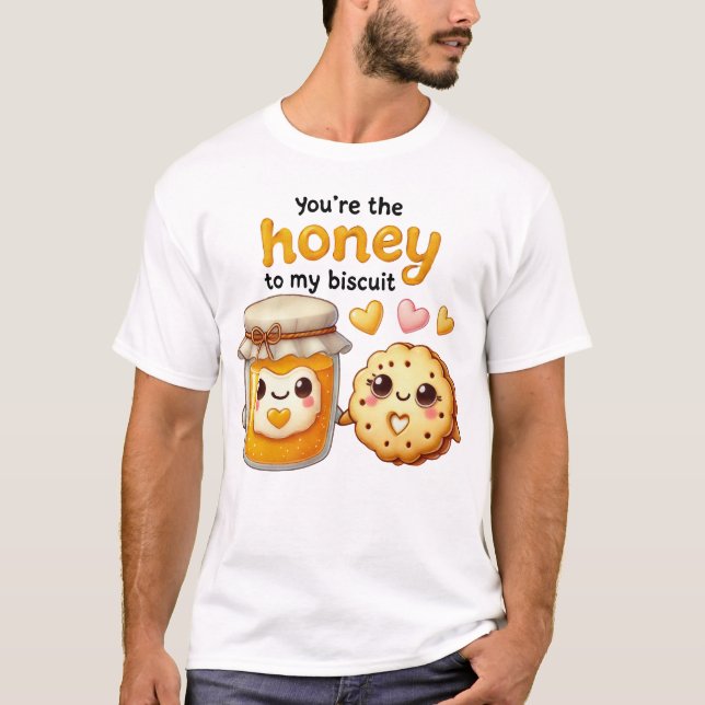 Camiseta Honey and Cookie Adorable Illustration (Frente)