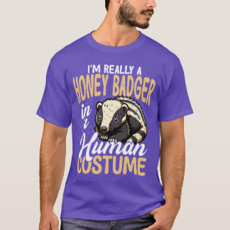Camiseta Honey Badger in Human Costume Funny vintage