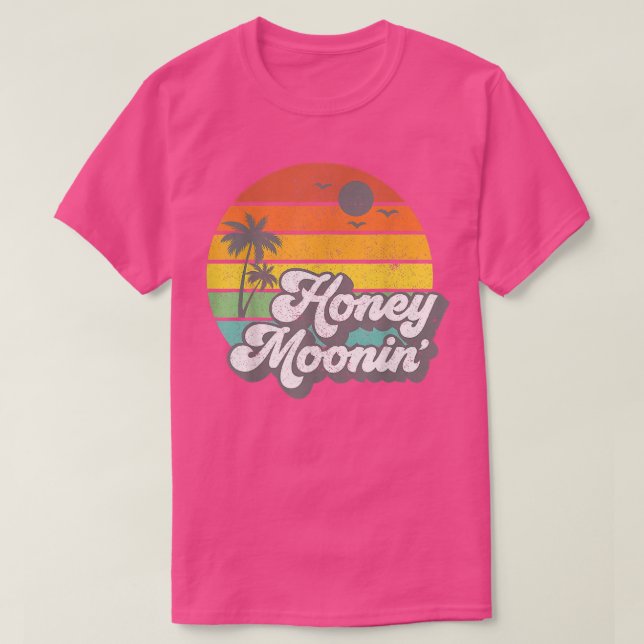 Camiseta Honey Moonin Beach Honeymoon Vacation Men Women Co (Frente do Design)