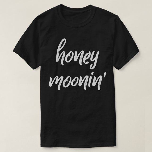Camiseta Honey MooninCool Brush Honeymoon Matching Couples  (Frente do Design)