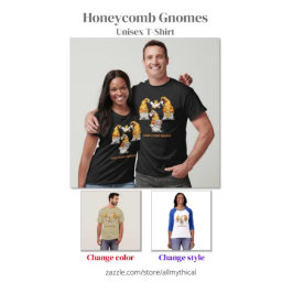 Camiseta Honeycomb Hat Gnomo Mel com Abelhas Unisex