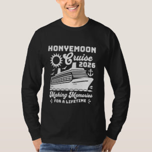 Camiseta Honeymoon Cruise 2026 Casais de Casamento Vac