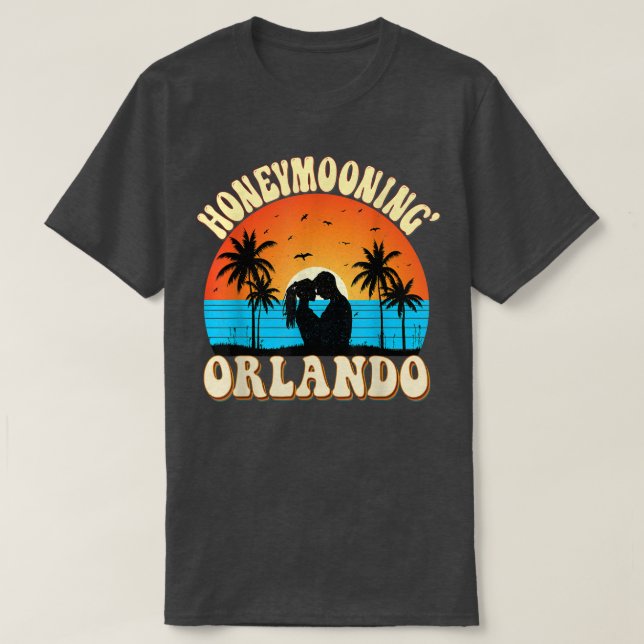 Camiseta Honeymoonin Bride Groom Florida Sunset Honeymoon i (Frente do Design)