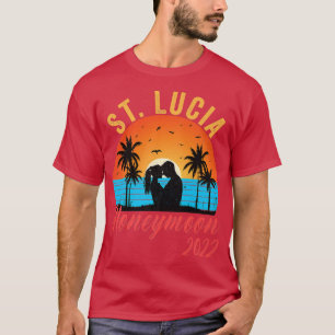 Camiseta Honeymoonin Bride Groom Vintage Rua Lucia Honeymoo