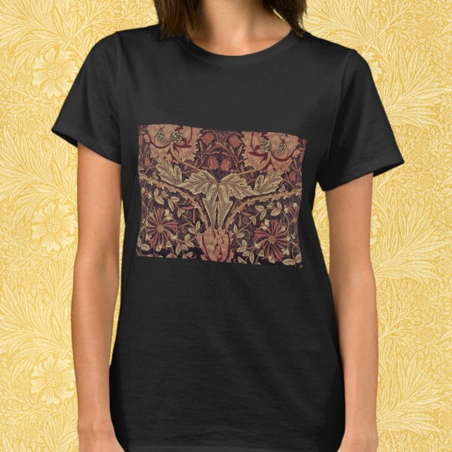 Camiseta Honeysuckle de William Morris, Garden Flowers Art (Honeysuckle by William Morris, Garden Flowers Art T-Shirt)
