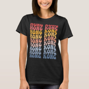 Camiseta Hong Kong City Groovy Retro