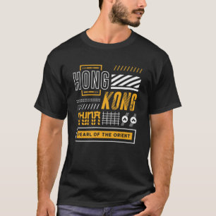 Camiseta Hong Kong Pérola do Oriente Design de Viagem Moder