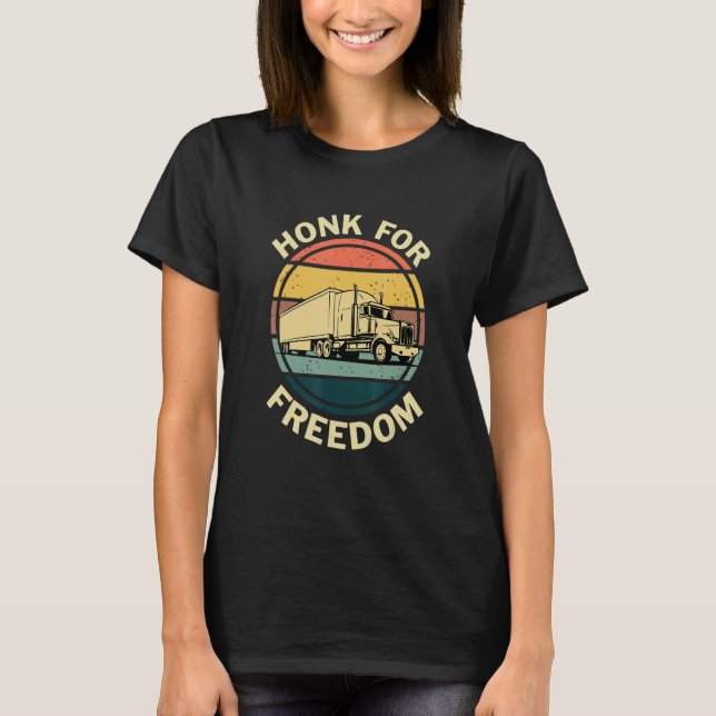 Camiseta Honk For Freedom Transport 2022 Support Of Tr (Frente)