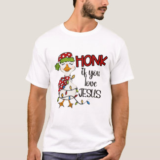 Camiseta Honk if You Love Jesus Funny Christmas T shirt