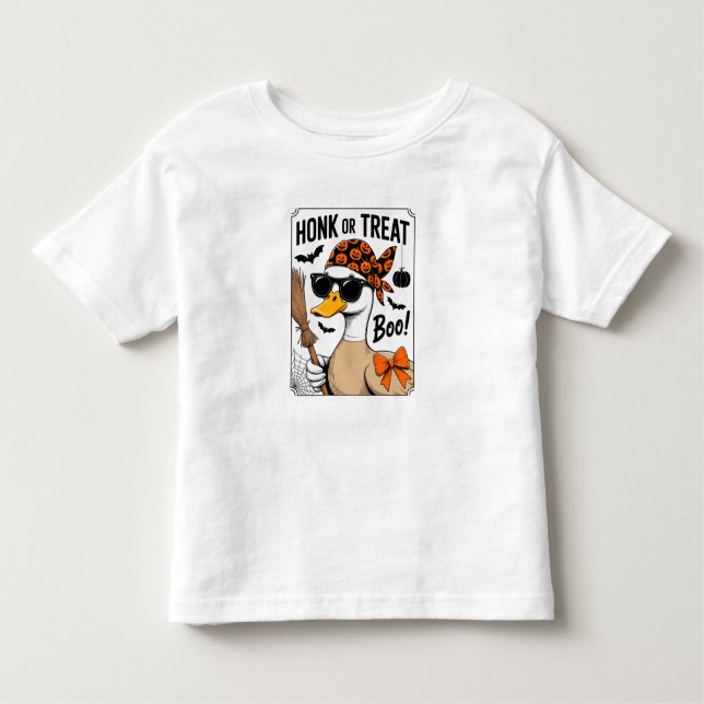 Camiseta 🎃 Honk ou Treat, Boo! 👻 (Frente)