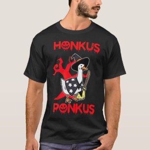 Camiseta Honkus Ponkus honkus ponkus pato preto das bruxas