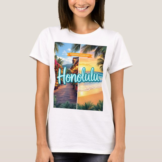 Camiseta Honolulu, Havaí (Frente)