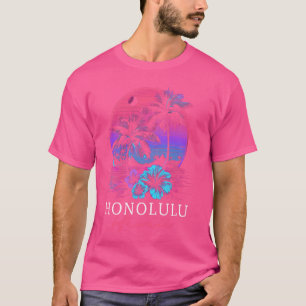 Camiseta Honolulu Hawaii Hawaii Hawaii Flores Hibiscus Surf