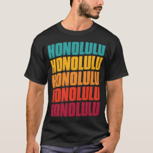 Camiseta Honolulu Hawaii Souvenir Retro Vintage Honolulu