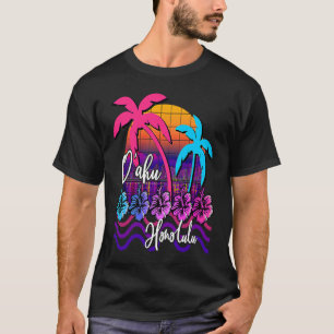 Camiseta Honolulu O'ahu Hawaii Hawaii Vacinação Tropical S