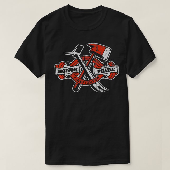 Camiseta Honor Pride Firefighter Ae Halligan Fireman Fire R (Frente do Design)