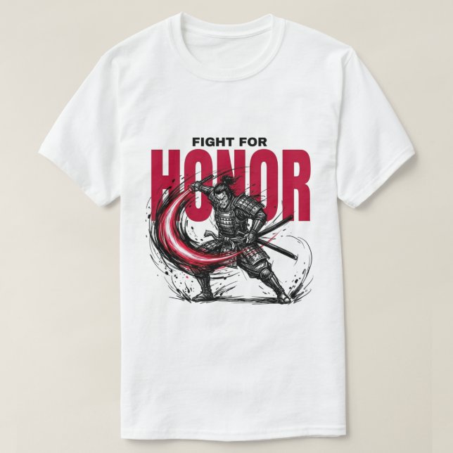 Camiseta HONOR Samurai | Streetwea do Guerreiro Ja (Frente do Design)