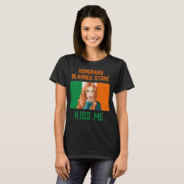 CAMISETA HONORÁRIO BLARNEY STONE IRISH LASS BEIJA-ME (Frente Completa)