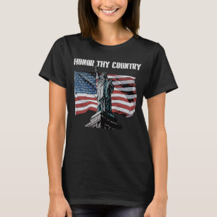 Camiseta Honra a Independência Nacional Americana dos EUA F