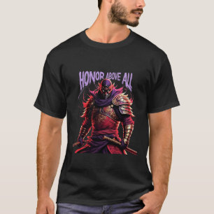 Camiseta Honra Acima De Toda Camisa-T - Anime Samurai Warri