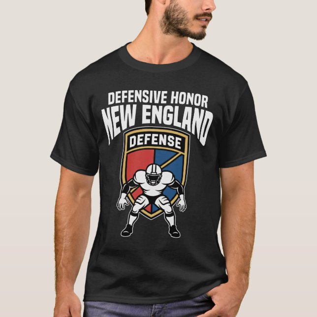 CAMISETA HONRA DEFENSIVA DA NOVA INGLATERRA - FUTEBOL DA NO (Frente)