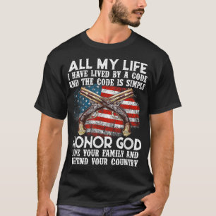 Camiseta Honra Deus Ama Família Defenda Poli Militar do Paí