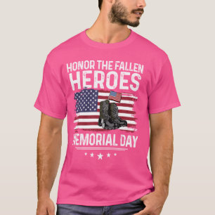 Camiseta Honra O Fallen Heroes Shirt Day US Mili