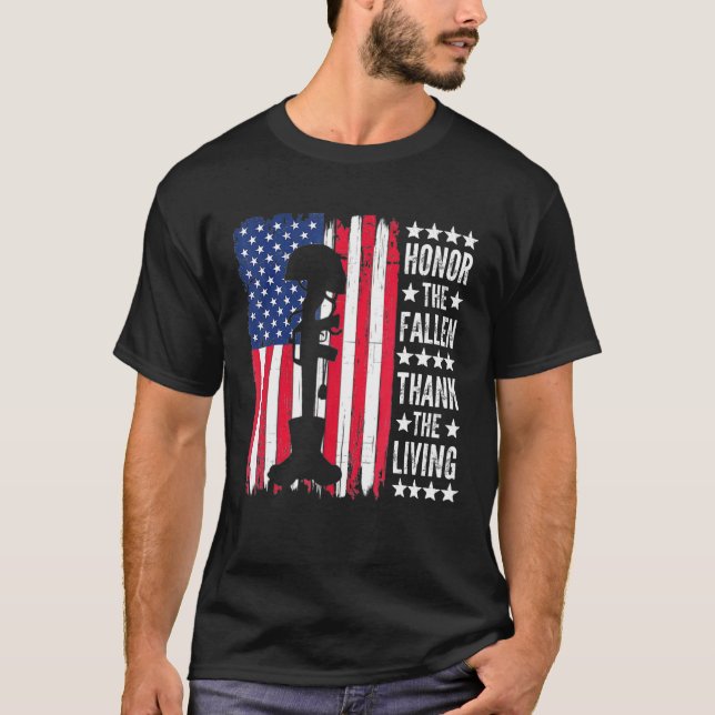 Camiseta Honra O Obrigado Falhado A Memória Da Bandeira Dos (Frente)