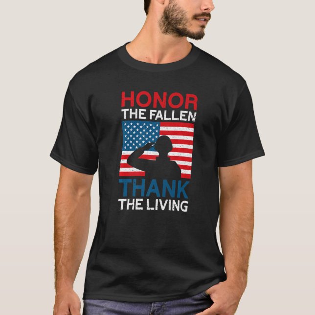 Camiseta Honra O Obrigado Falhado A Viva América Flag Améri (Frente)