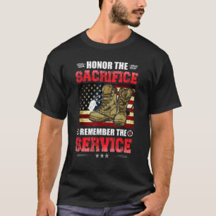 Camiseta Honra O Sacrifício Lembre-Se Do Serviço