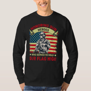 Camiseta Honrando Hereos Que Serviram Para Segurar O Alto-M