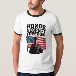Camiseta Honrando Heroes Veteran Day Design Patriótico