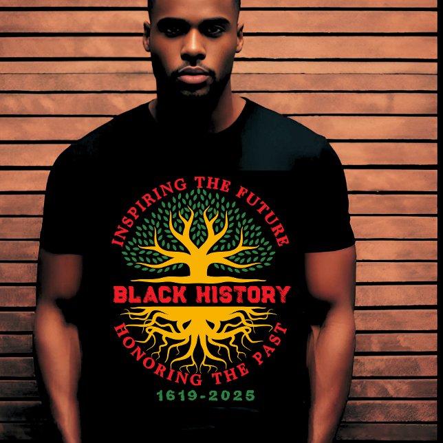 Camiseta Honrando o Mês do Histórico Negro Inspirador (Criador carregado)