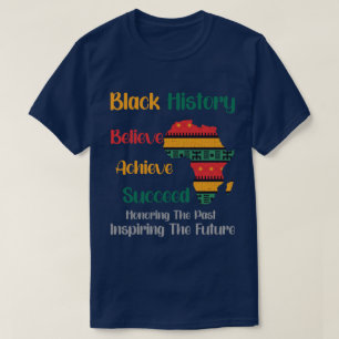 Camiseta Honrando o passado Inspirador Futuro Histórico Neg