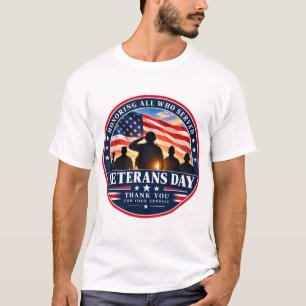 Camiseta Honrando Todos os que Serviram Dia dos Veteranos P