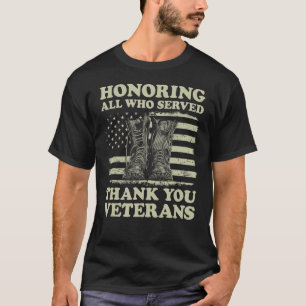 Camiseta Honrando Todos Que Serviram Obrigado, American Fla
