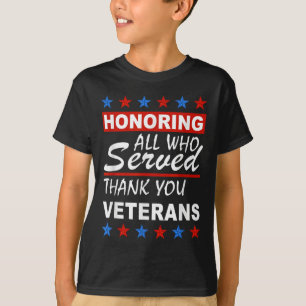 Camiseta Honrando Todos Que Serviram, Obrigado Dia dos Vete